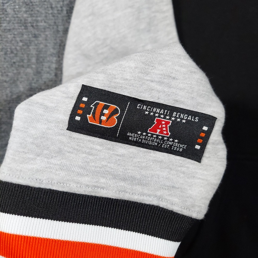 Cincinnati Bengals Hoodie Mens Medium Black Full Zip Ultra Game NFL Sweatshirt - Picture 3 of 10